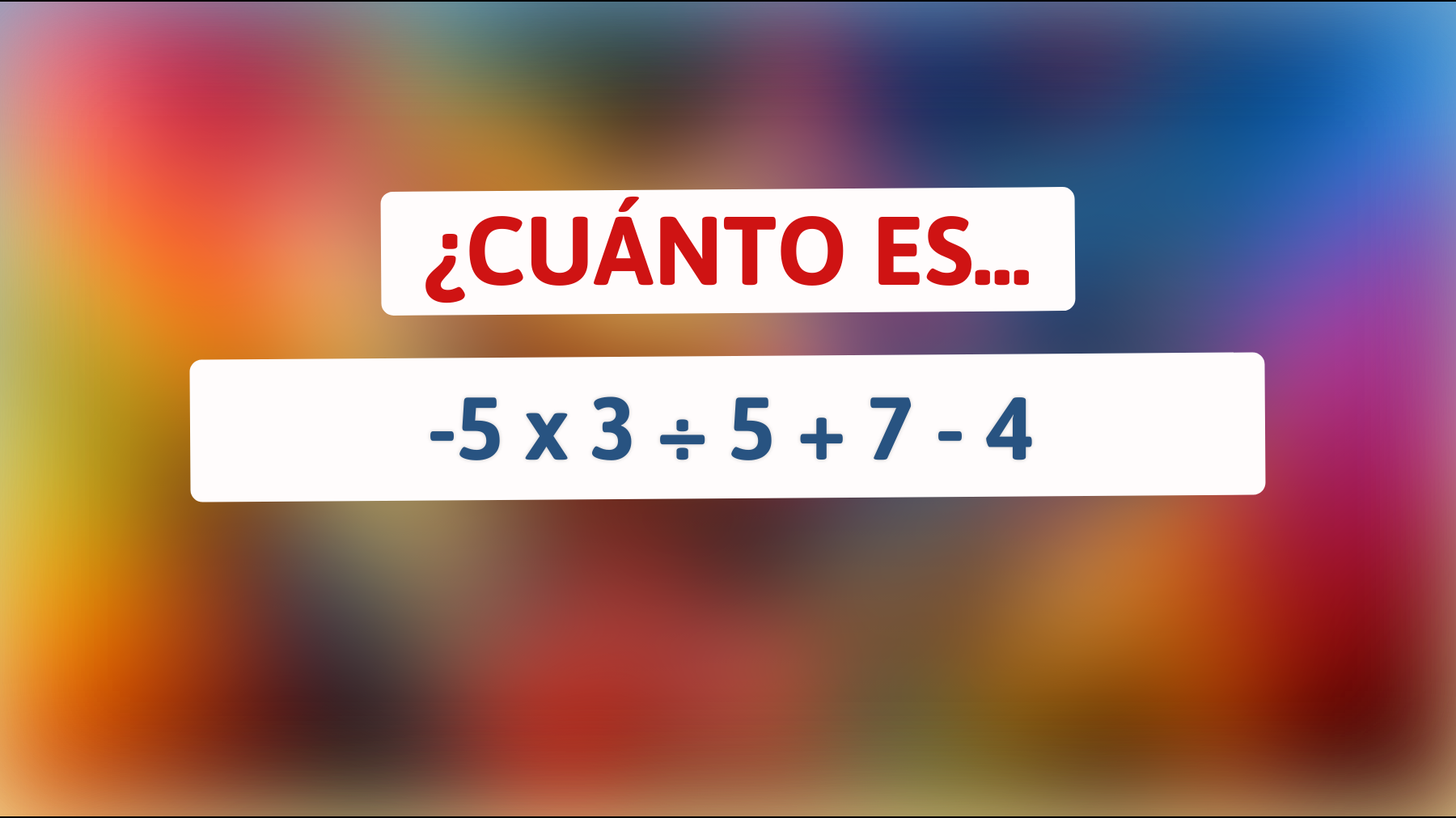 \"¿Puedes resolver este acertijo matemático en menos de 60 segundos? Solo los más inteligentes lo logran\""