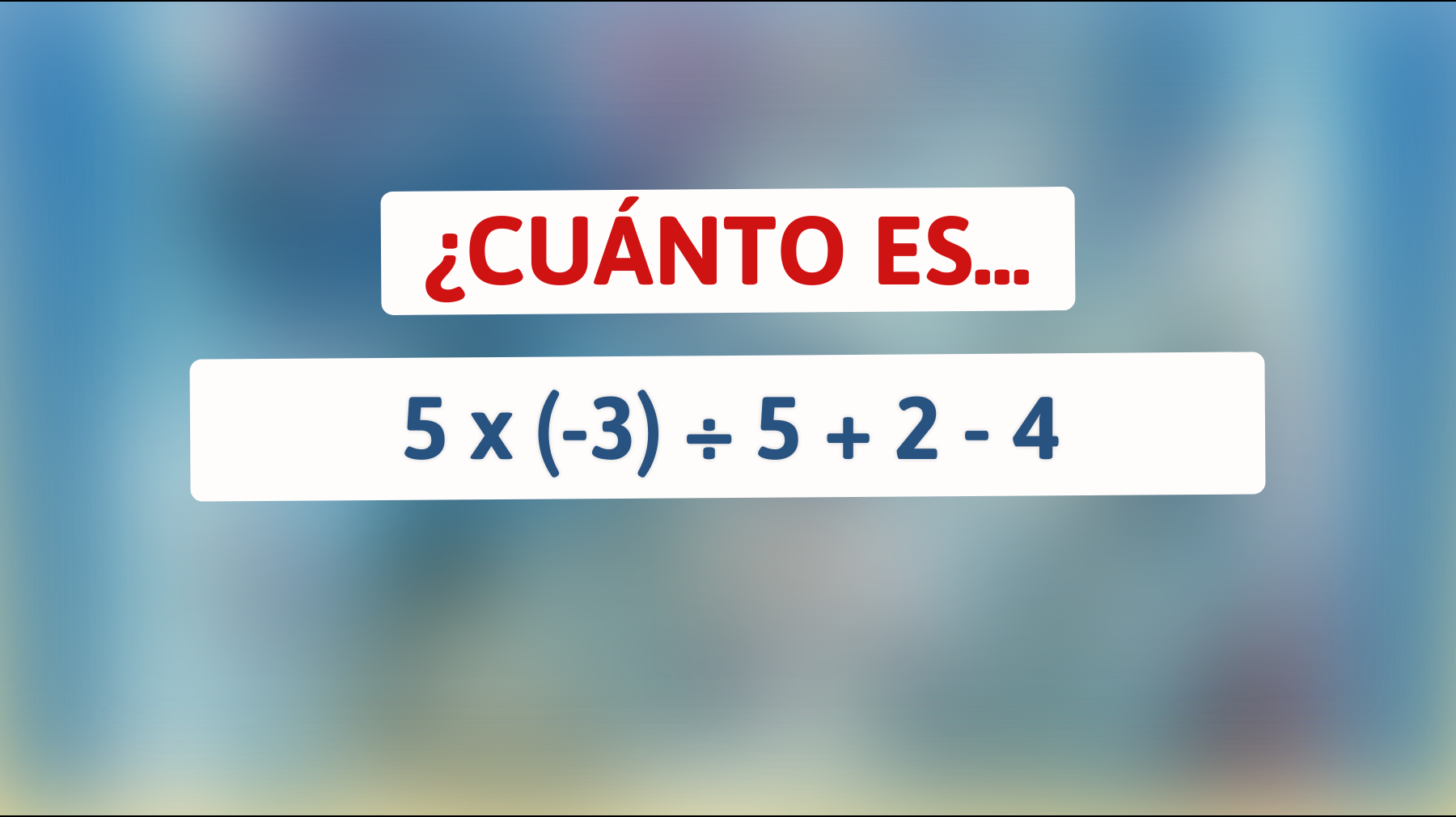 ¡Desafía tu inteligencia con este acertijo matemático que solo los más brillantes pueden resolver! ¿Estás listo para demostrar que eres un genio?"