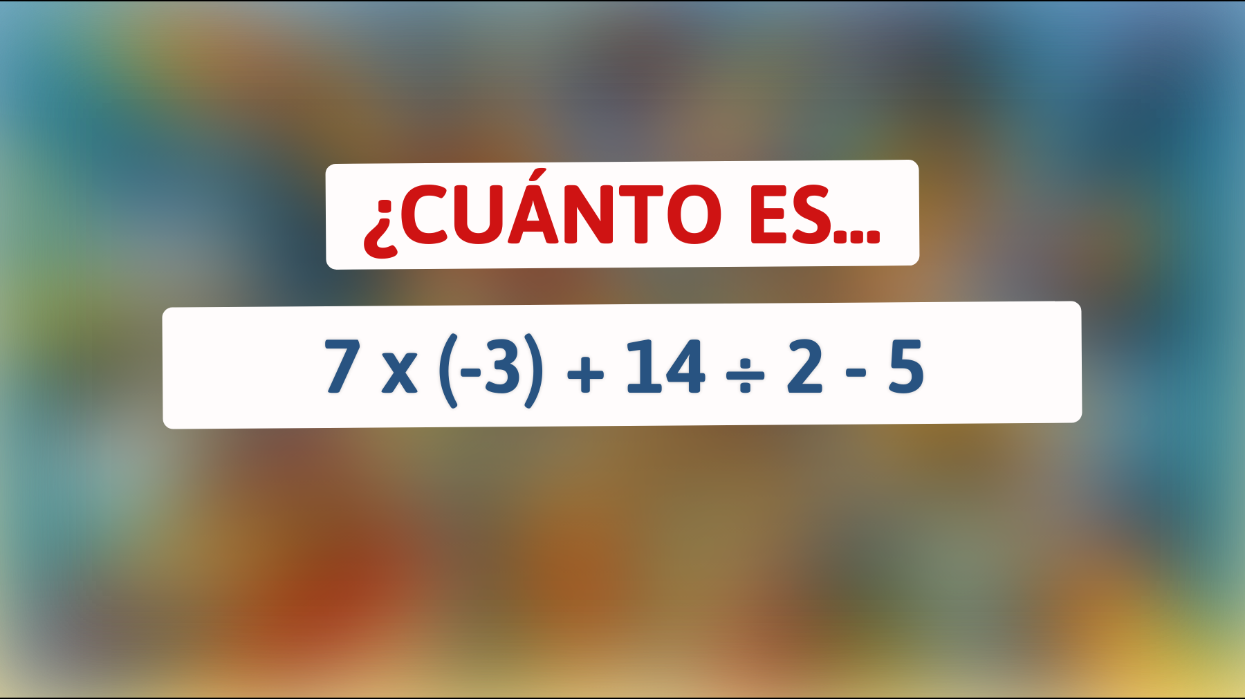 ¡Descubre si eres un genio! Solo las mentes brillantes pueden resolver este acertijo matemático. ¿Te atreves a intentarlo?"