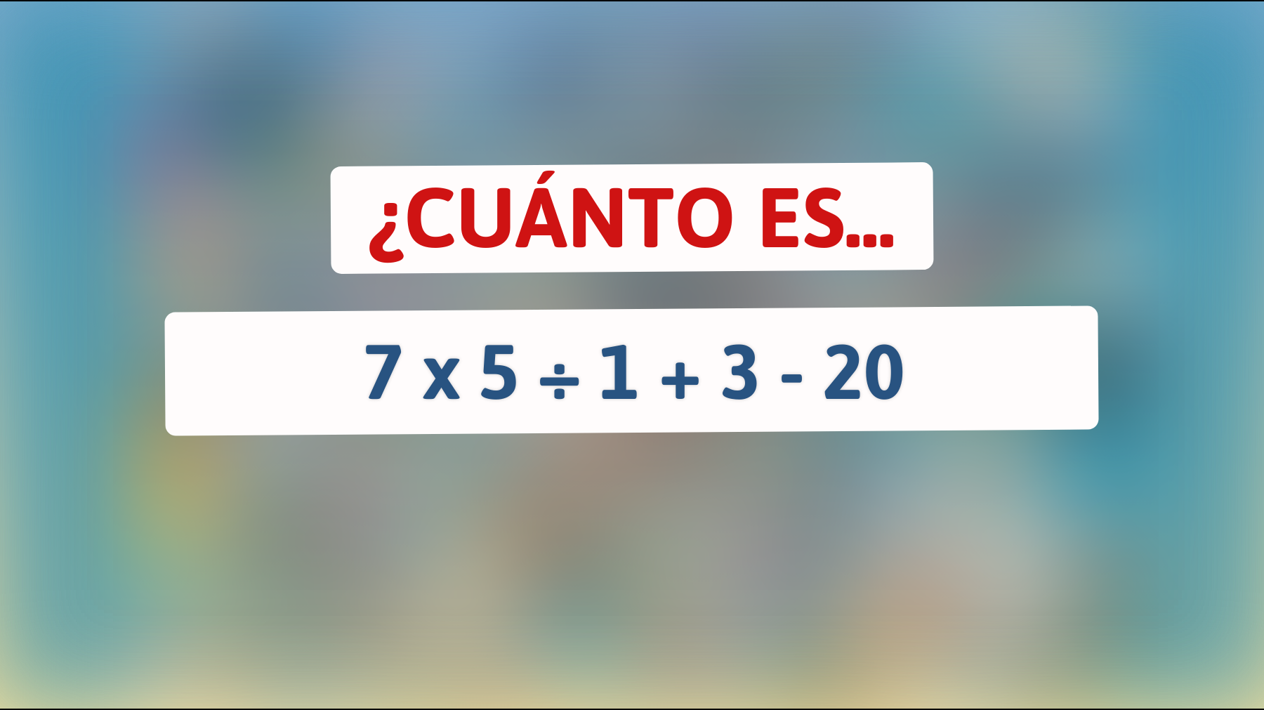 \"¿Tienes la inteligencia para desatar el enigma matemático que está volviendo locos a todos?\""