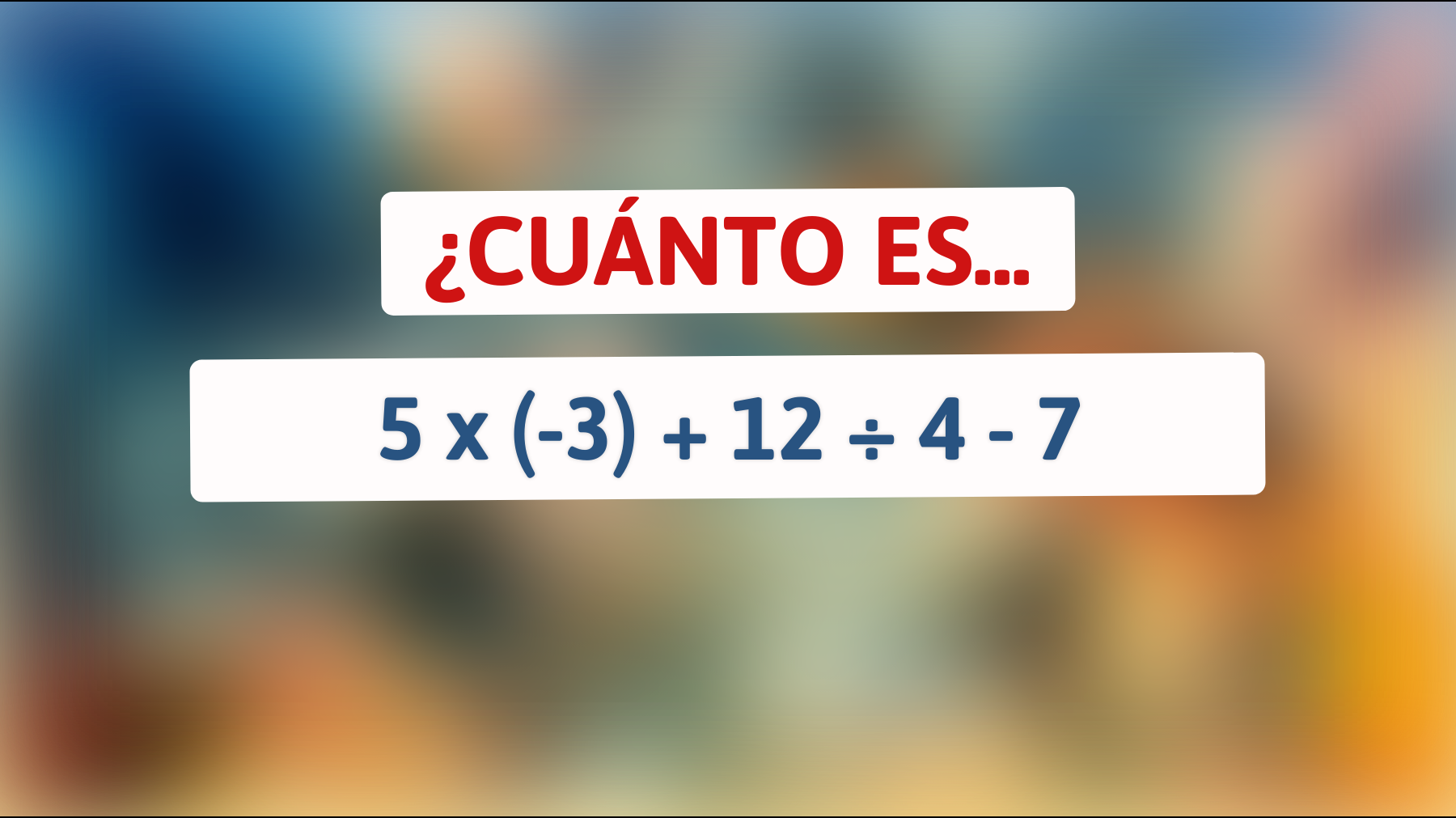 \"Descubre el error que el 99% de la gente comete al resolver este simple acertijo matemático\""