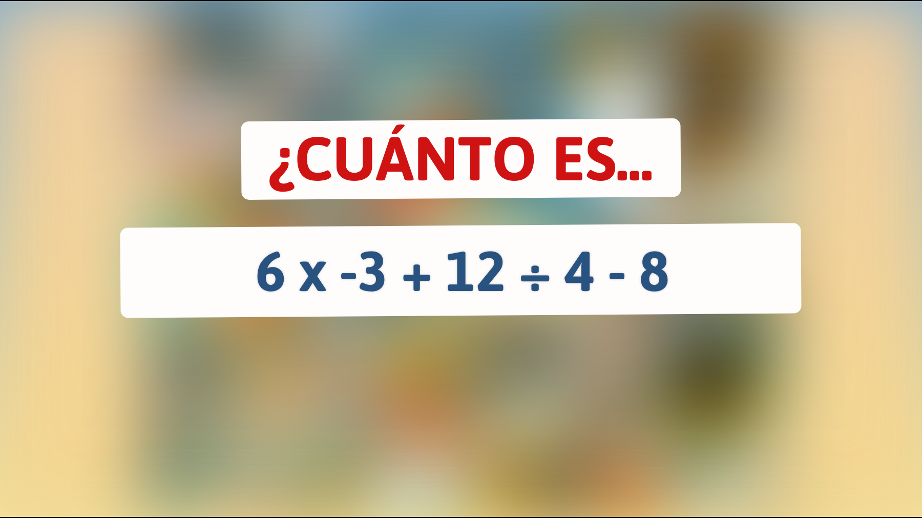 \"Solo el 1% de las mentes brillantes resuelve este acertijo matemático a la primera ¿Estás listo para el desafío?\""