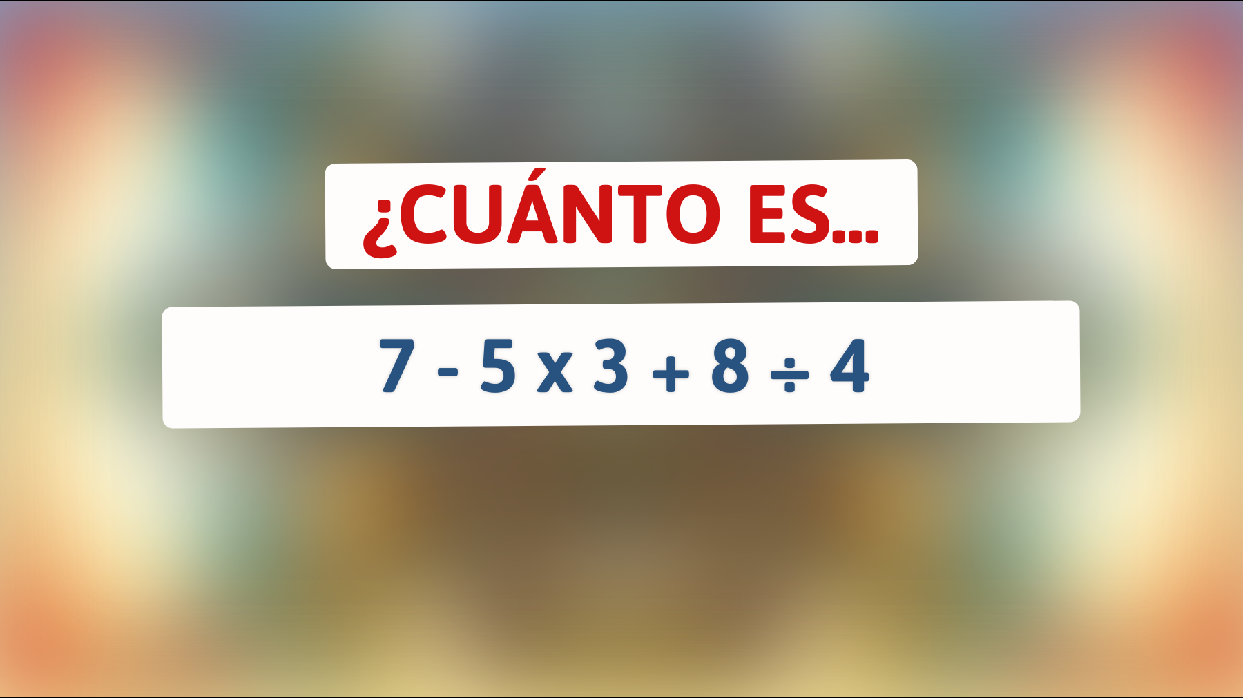 ¡Pon a prueba tu genialidad! Solo un verdadero genio puede resolver este acertijo matemático. ¿Te atreves?"