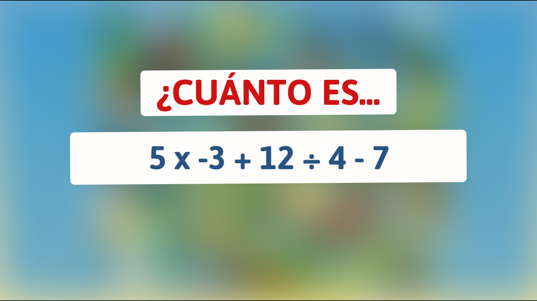 ¡Solo el 1% puede resolverlo rápidamente! ¿Eres lo suficientemente inteligente para este desafío matemático?"