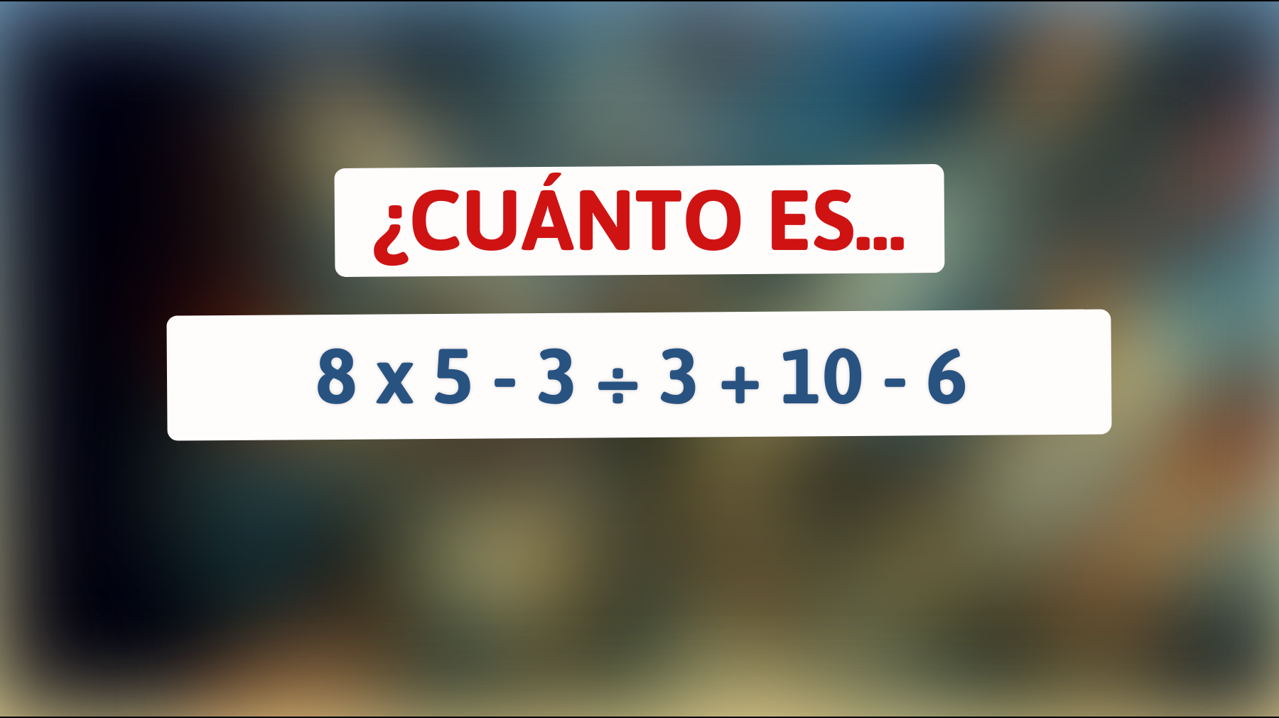 ¿Eres realmente un genio? Solo los más inteligentes pueden resolver esta ecuación en segundos. ¿Te atreves a intentarlo?"