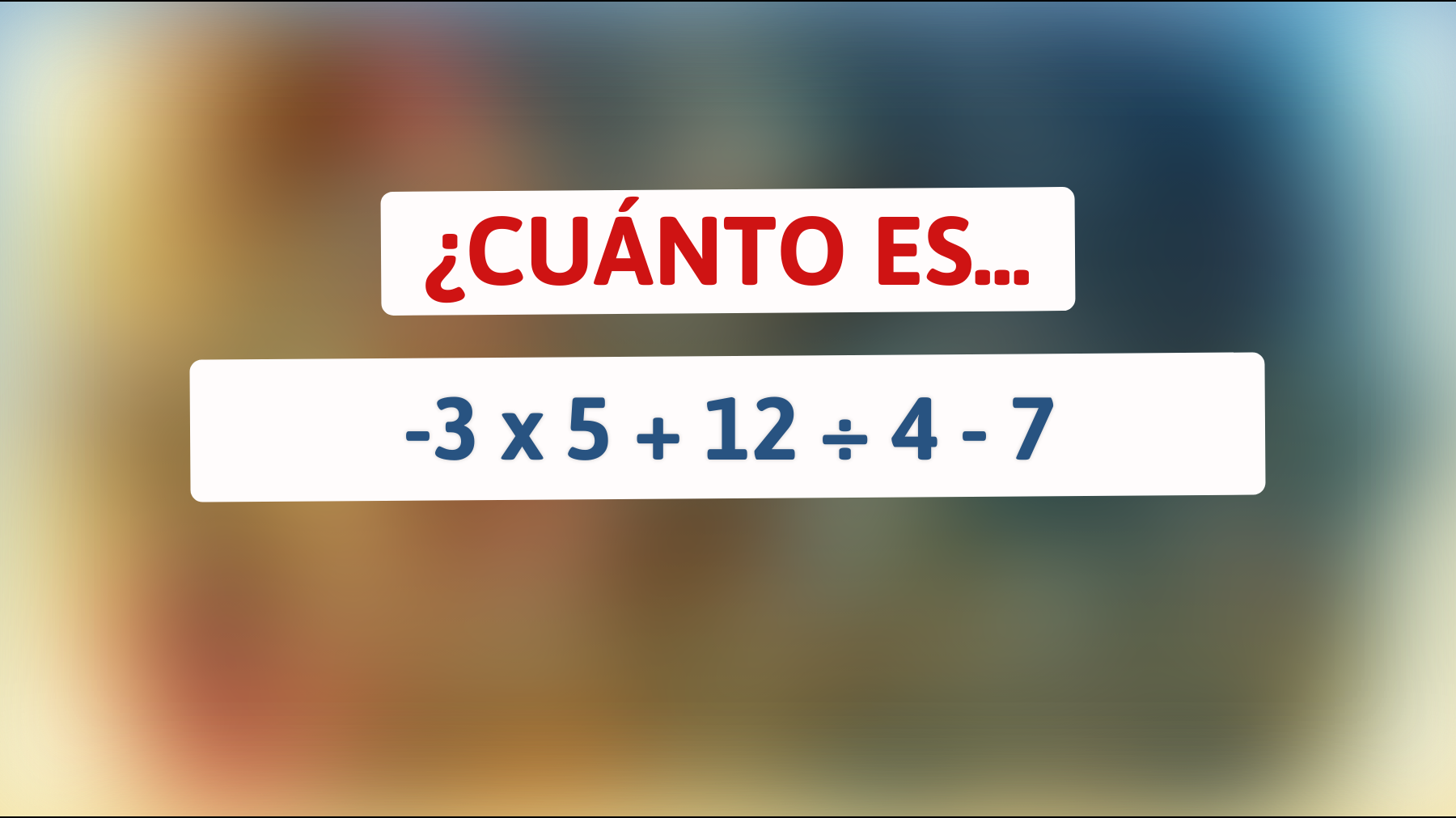 ¿Eres un genio matemático? Resuelve el enigma que tiene a todos confundidos: ¿Cuál es la respuesta correcta?"