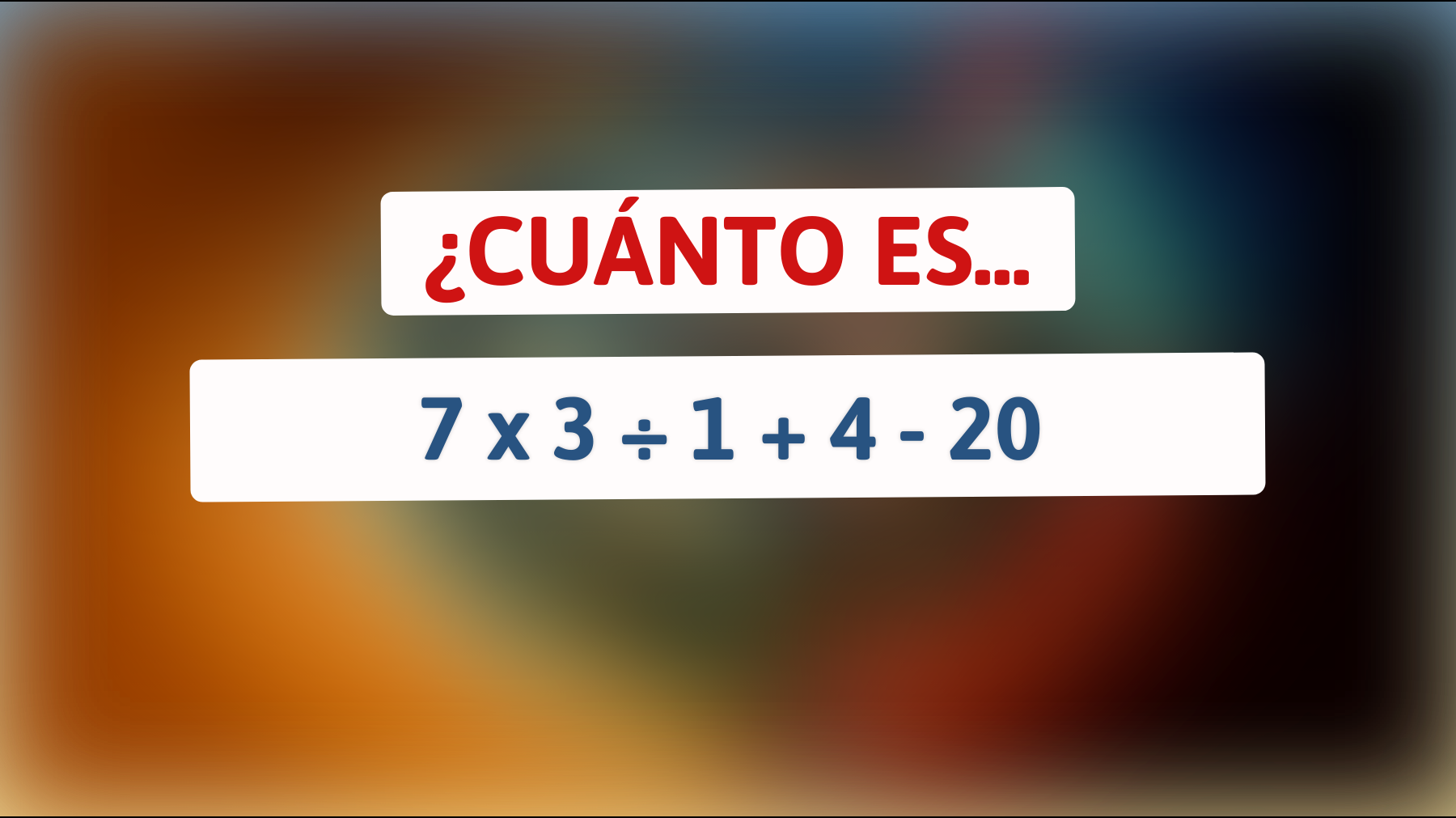 ¿Puedes resolver este acertijo matemático que solo los más inteligentes logran descifrar? Descubre si eres un genio con esta simple ecuación."