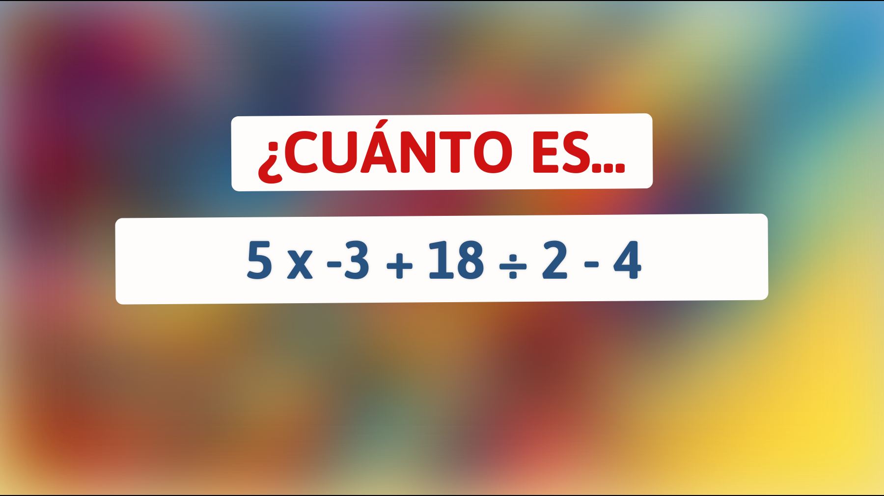 ¿Puedes resolver este acertijo que solo un verdadero genio del cálculo mental podrá descifrar? Descubre si estás entre el 1% que lo consigue a la primera."