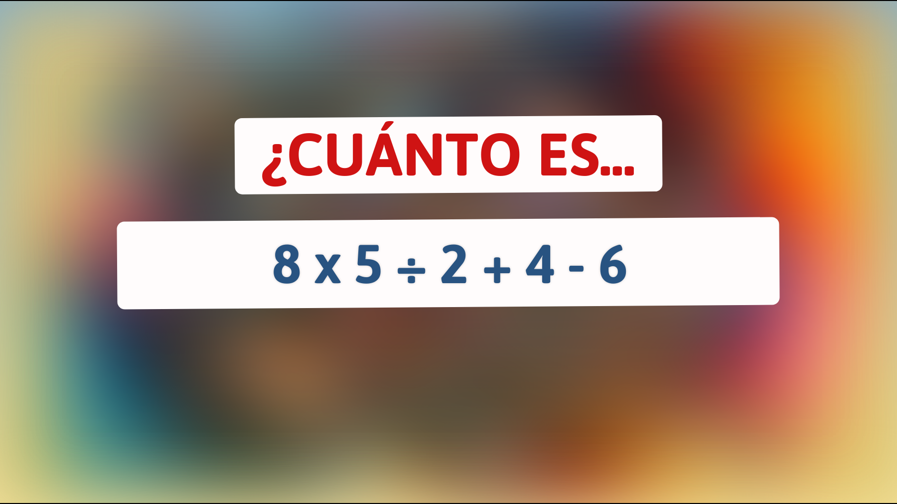 Descubre si realmente eres un genio resolviendo este impactante acertijo matemático que está volviendo locos a todos en Internet. ¿Puedes descifrarlo?"