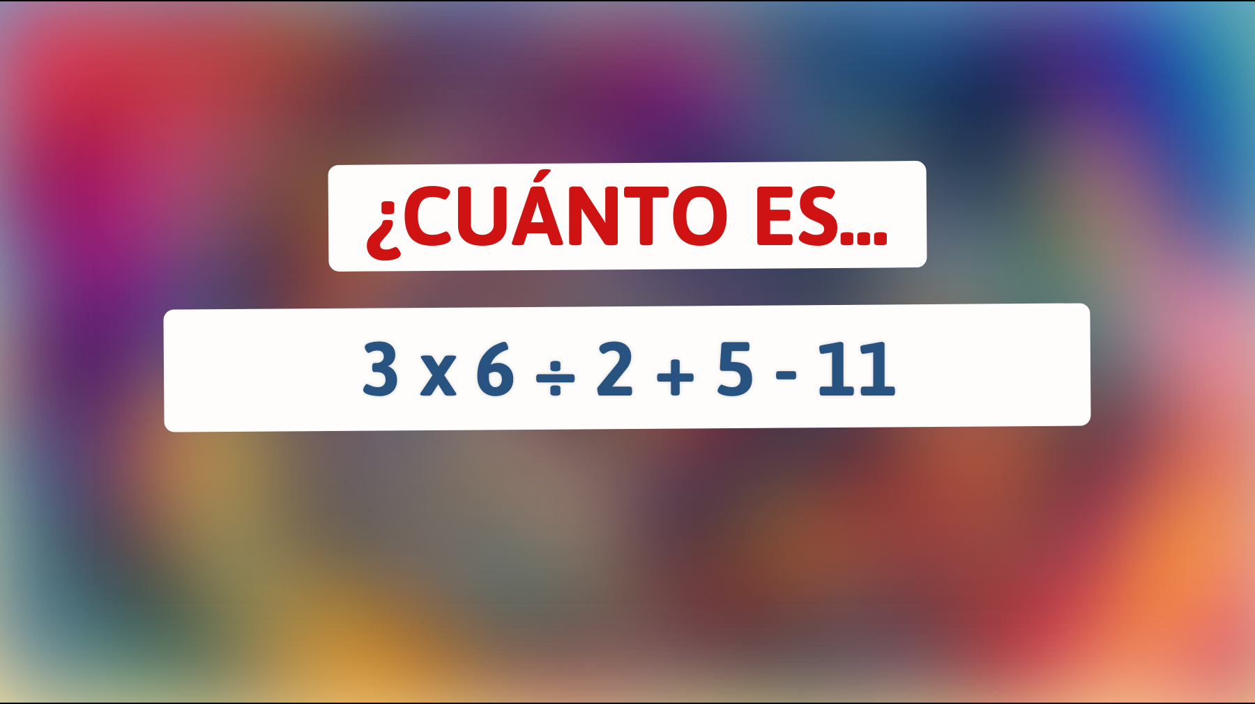 \"¡Solo el 1% resuelve este acertijo matemático a la primera! ¿Serás tú uno de ellos?\""