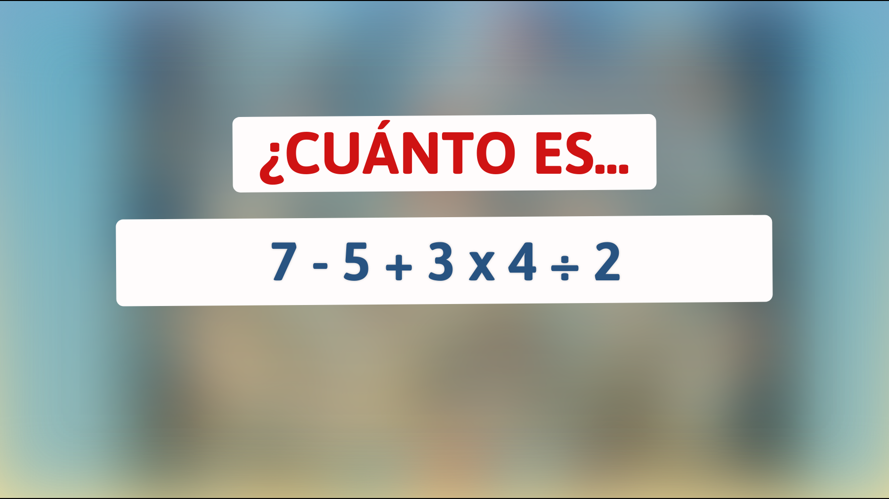 \"¿Te atreves a resolver este acertijo matemático que solo el 1% de los genios puede descifrar?\""