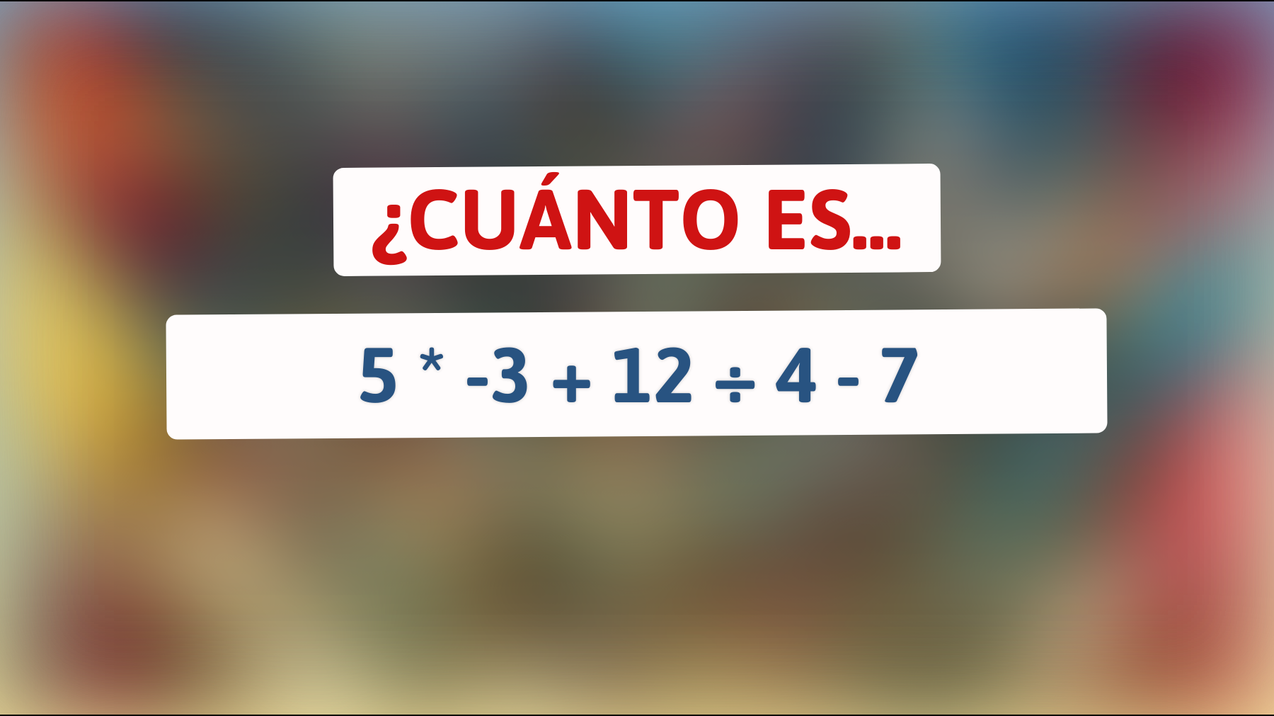 \"Descubre si eres un verdadero genio resolviendo este enigma matemático que solo el 1% puede superar\""