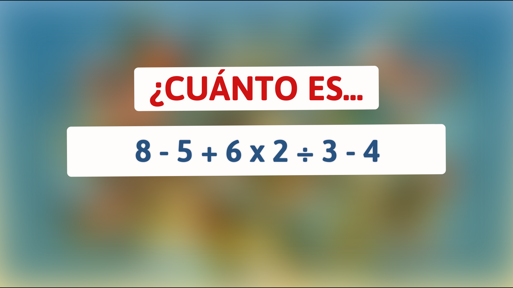 \"Solo el 2% puede resolver este acertijo matemático: ¿Eres un genio lo suficientemente audaz para intentarlo?\""