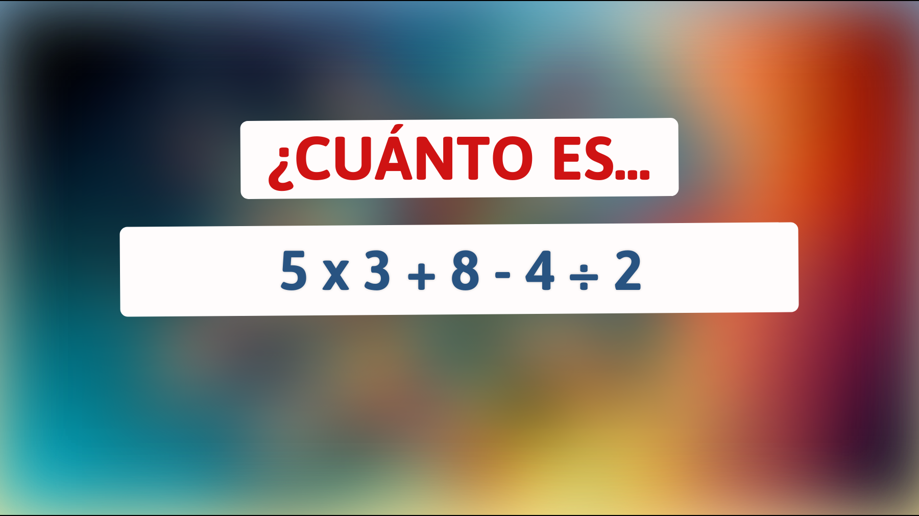 ¡Descifra el enigma matemático que solo los cerebros más agudos pueden resolver! ¿Aceptas el desafío?"