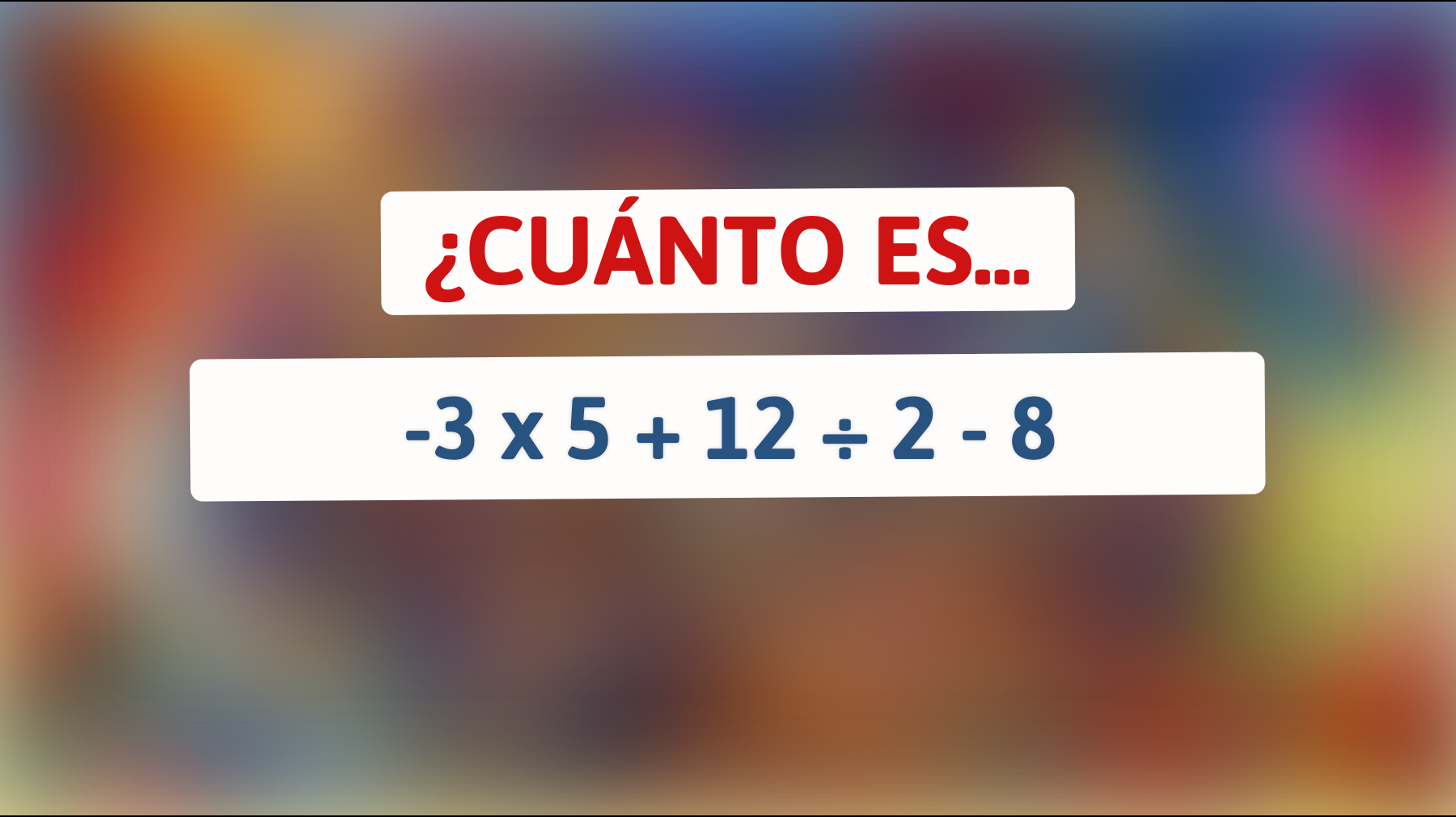 \"¿Puedes resolver este acertijo matemático que solo 1 de cada 100 genios descifra al instante?\""