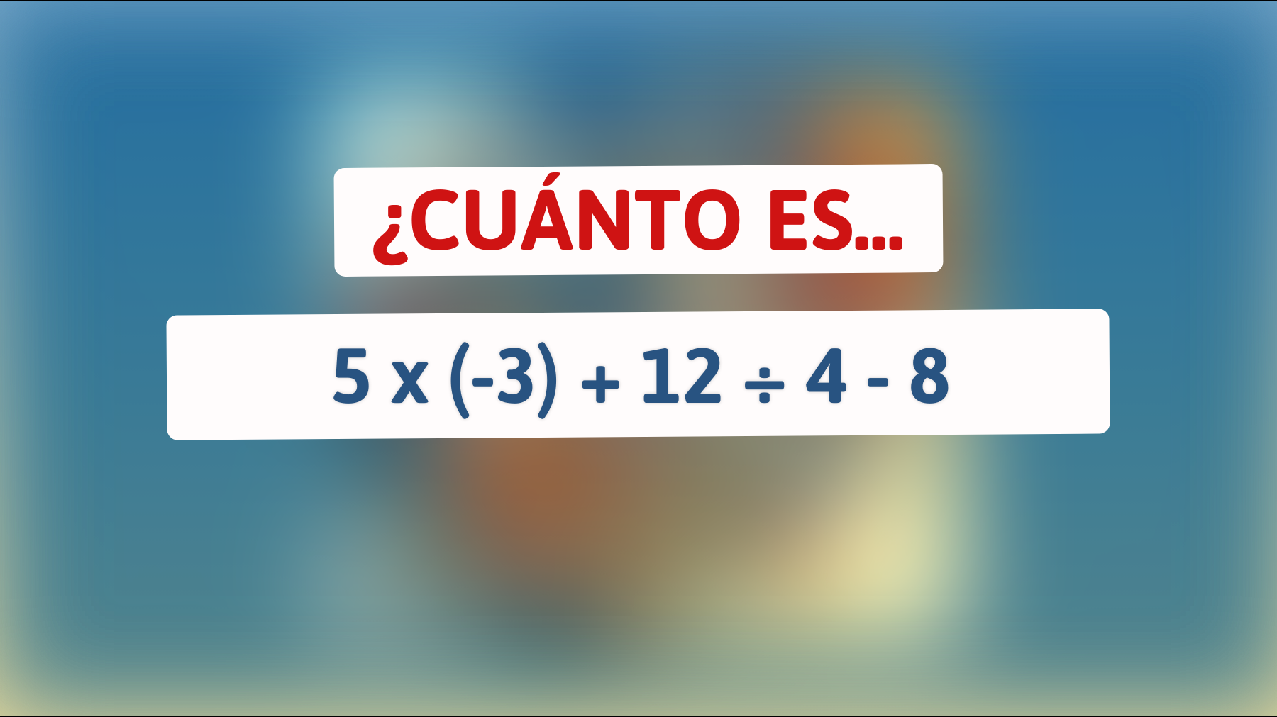 ¡Desafía a tu cerebro! ¿Te atreves a resolver el acertijo matemático que solo los verdaderos genios pueden descifrar?"