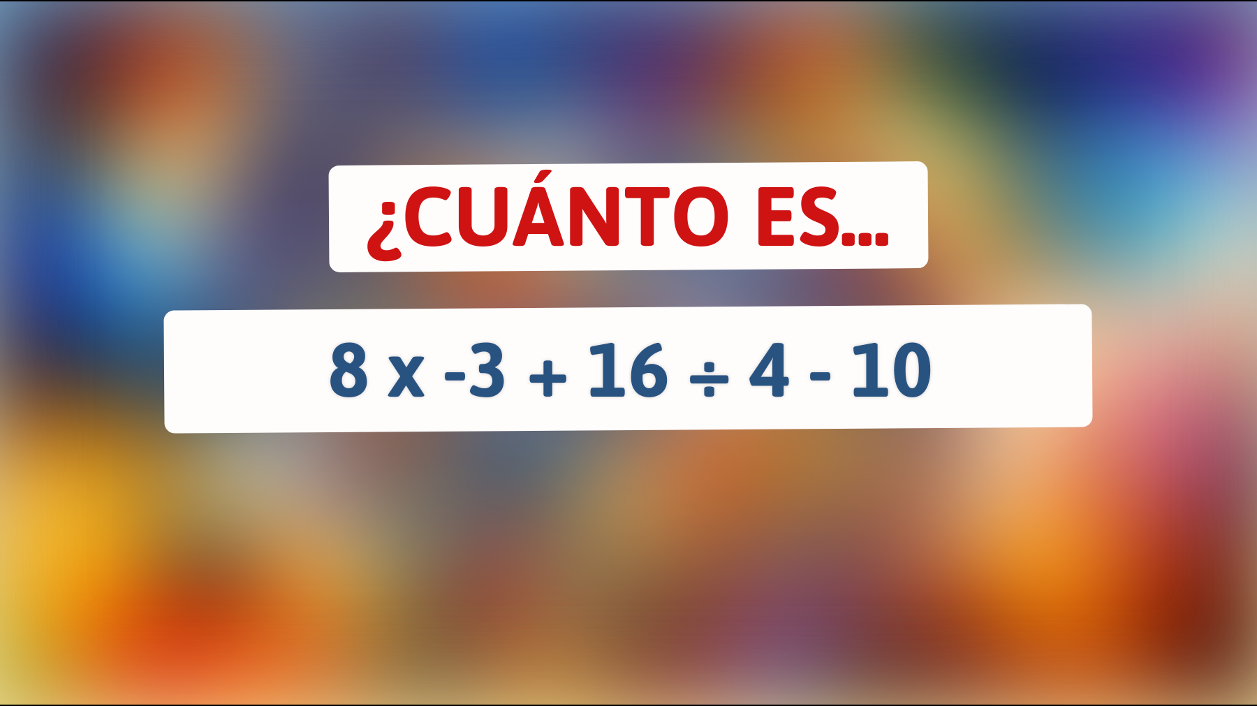 ¡Desafía tu ingenio con este acertijo matemático que solo los genios resuelven al instante! ¿Estás listo para poner tu mente a prueba?"