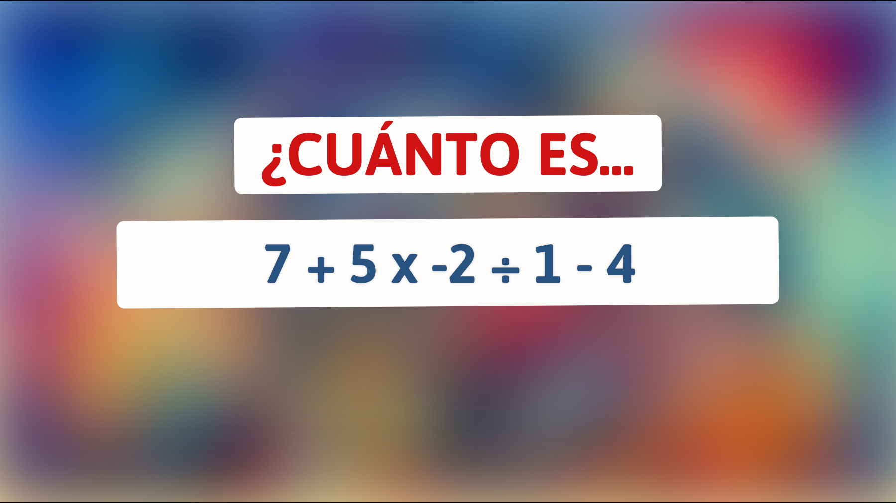 ¡Descubre el enigma que pone a prueba tu intelecto: solo el 1% resuelve este acertijo matemático! ¿Eres lo suficientemente inteligente?"