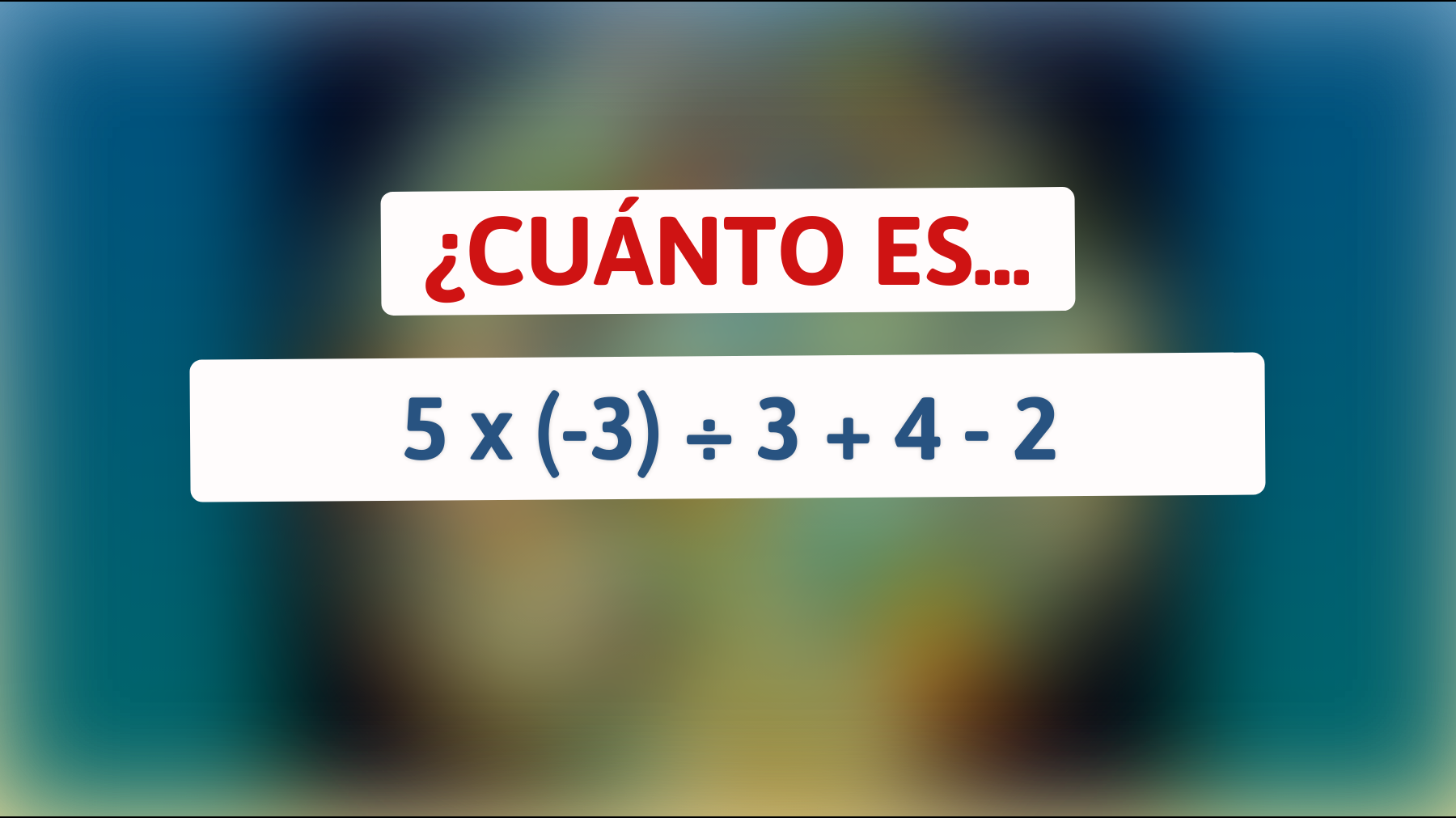 ¡Solo un genio puede resolver este enigma matemático en segundos! ¿Te atreves a intentarlo?"