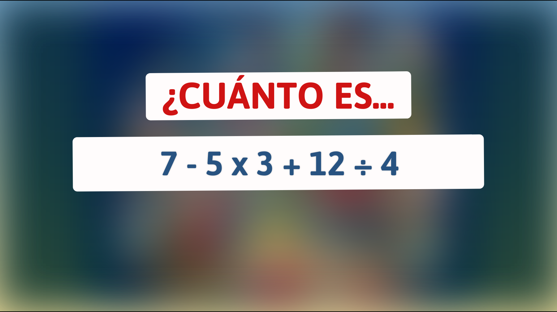 ¡Descubre si eres un genio resolviendo este acertijo matemático que solo un 1% de las personas puede resolver correctamente!"