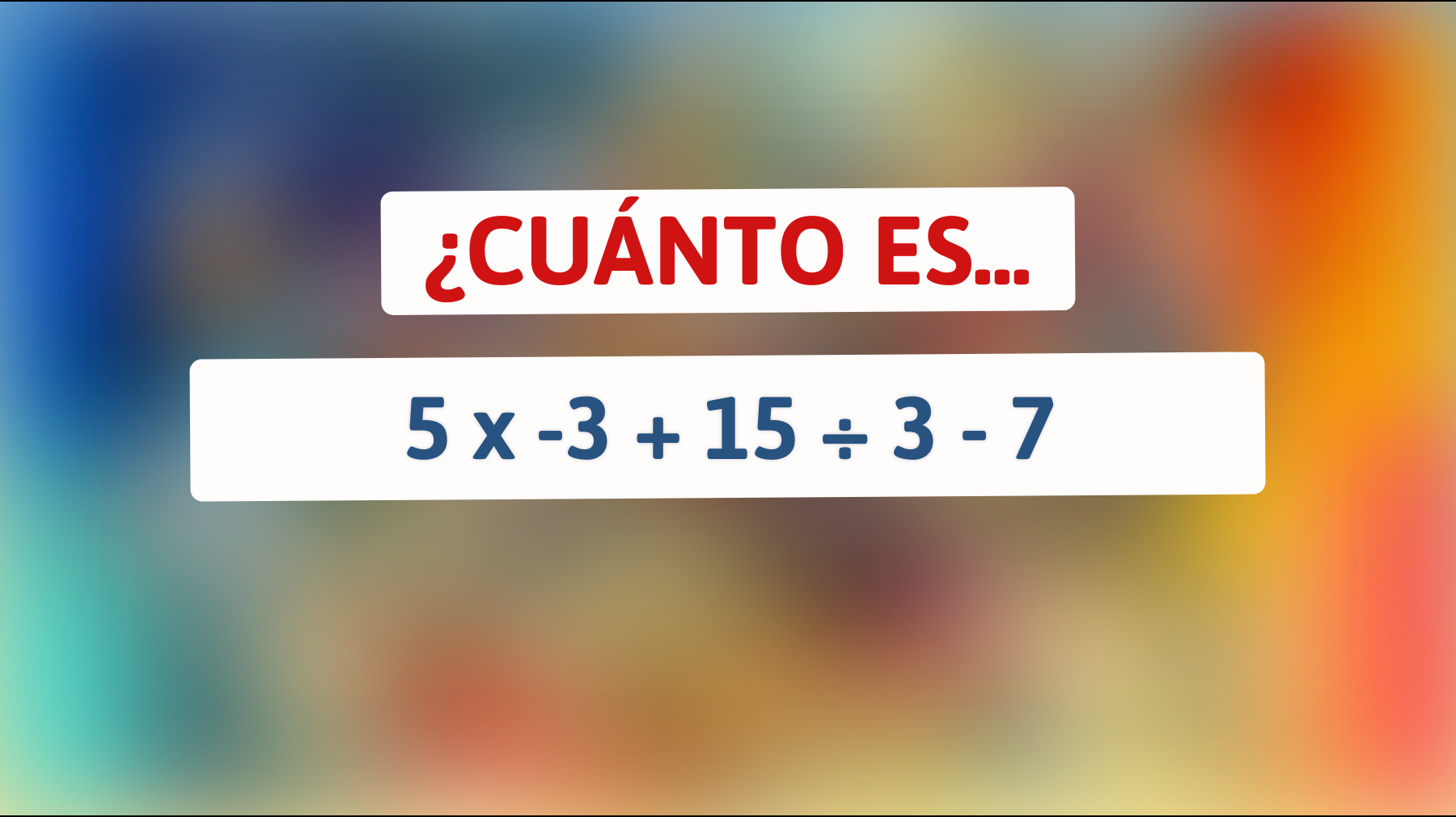 ¡Esta operación matemática está volviendo locos a todos! ¿Te atreves a resolverla y demostrar que eres un genio?"